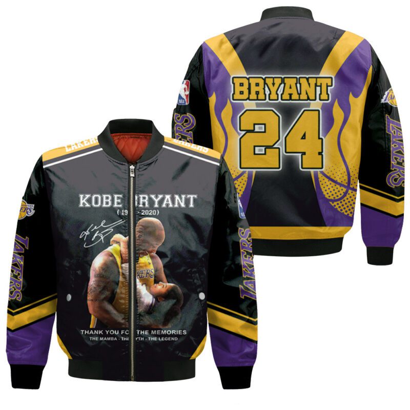 Kobe Bryant The Mamba The Myth The Legend Now And Forever Los Angeles Lakers NBA Gift For Lakers Fans Bomber Jacket BJ00908