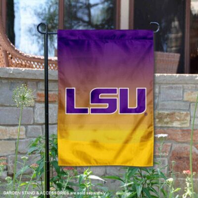 LSU Tigers Gradient Ombre Logo Garden Flag GF00321