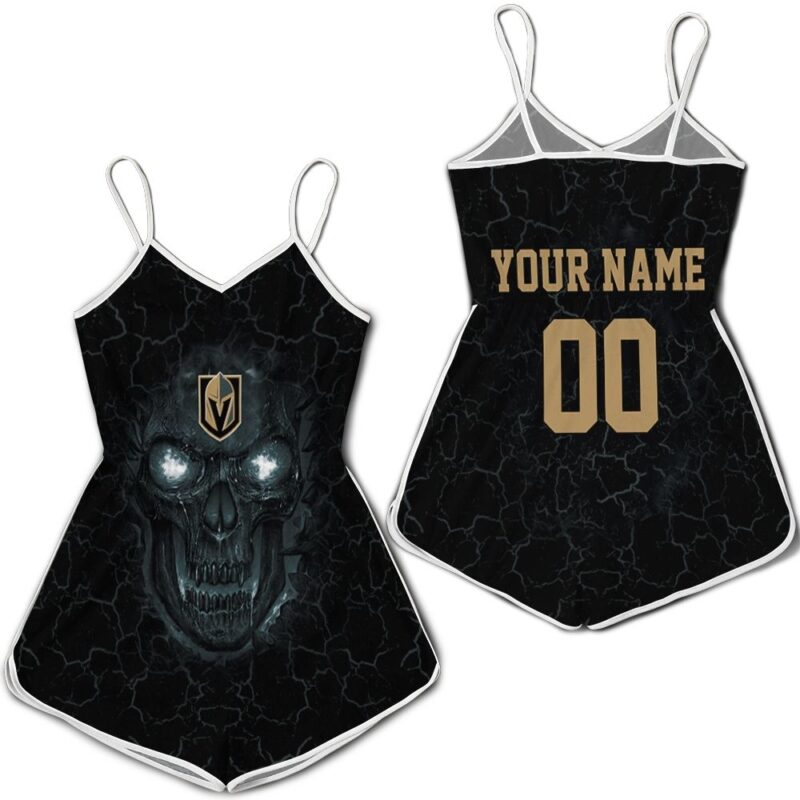 Lava Skull Vegas Golden Knights 3D Personalized Romper RJ02918