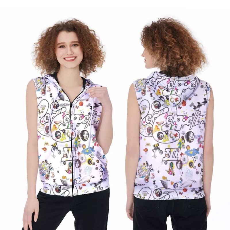 Led Zeppelin Iii Album rock band music 3D Designed Allover Gift For Led Zeppelin Fans Zip Sleeveless Hoodie ZSH0851