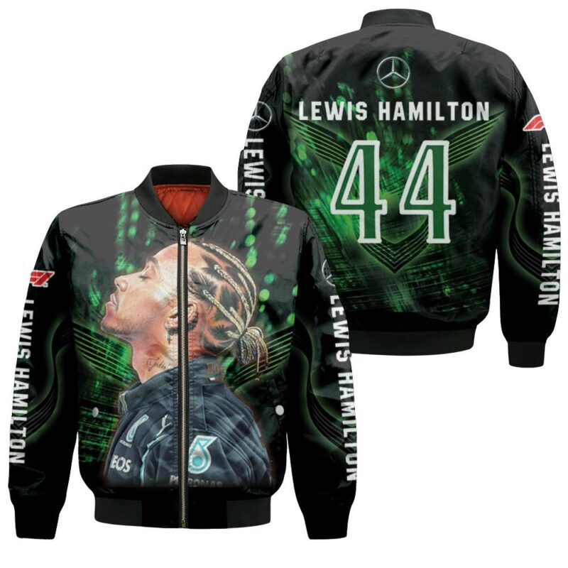 Lewis Hamilton 44 The Best Motorsport Racing Driver Gift For Lewis Hamilton Fans Bomber Jacket BJ00847