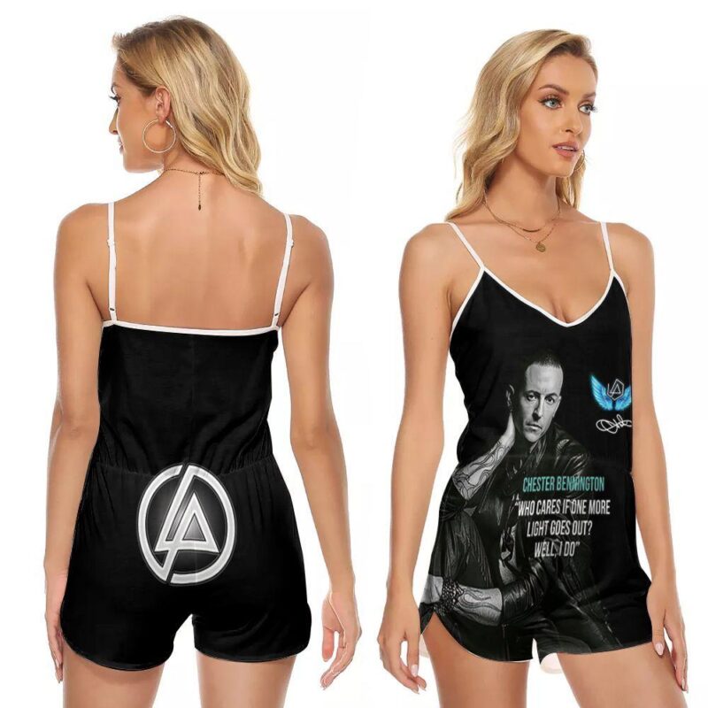 Linkin park chester bennington Who cares if one more light goes out memorial 3d designed for linkin park fan V-neck Romper Jumpsuit RJ00824