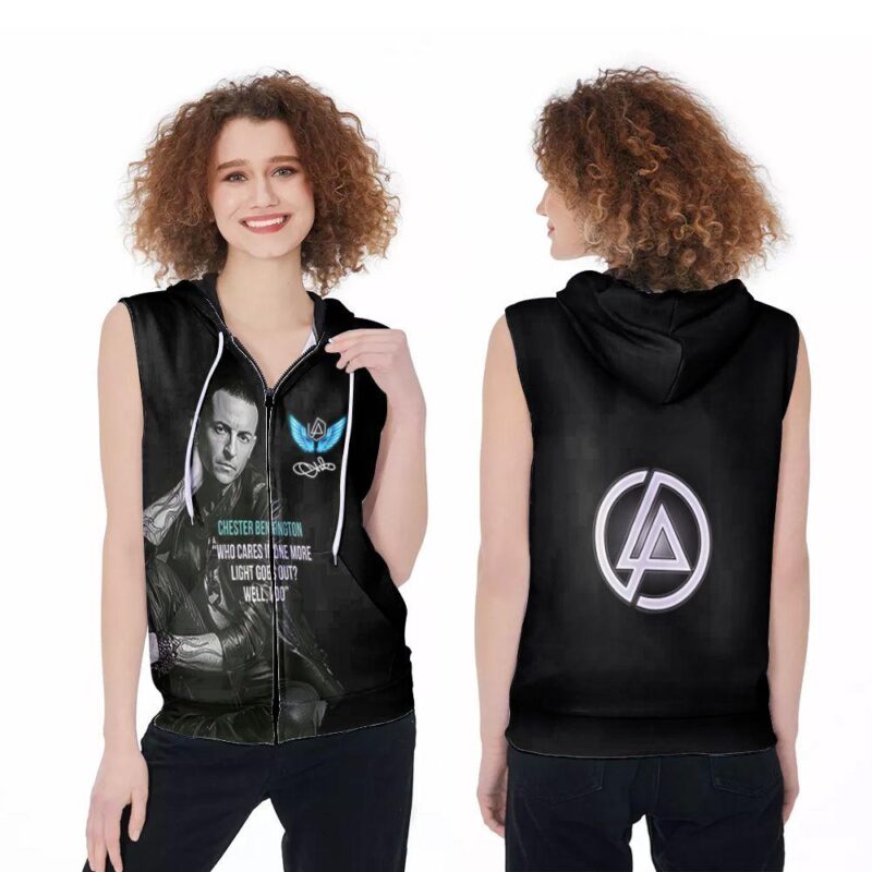 Linkin park chester bennington Who cares if one more light goes out memorial 3d designed for linkin park fan Zip Sleeveless Hoodie ZSH1260