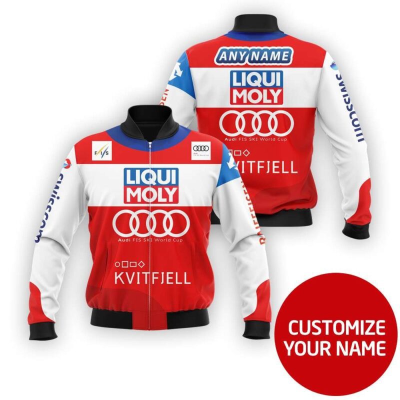 Liqui Moly Audi Kvitfjell Auto Racing Team Moto Gp Motocross 3D Gift With Custom Name For Liqui Moly Fans Bomber Jacket BJ03653