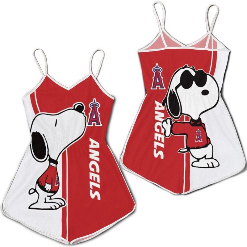 Los Angeles Angels Snoopy Lover 3D Printed Romper RJ03002