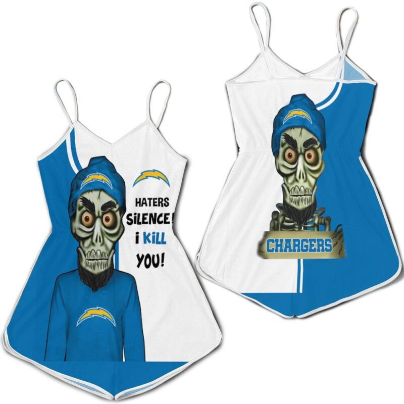 Los Angeles Chargers Haters I Kill You 3D Romper RJ03013