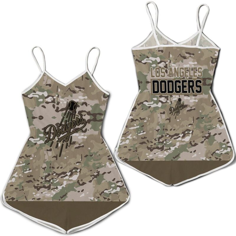 Los Angeles Dodgers Camouflage Veteran 3d jersey Romper RJ04591