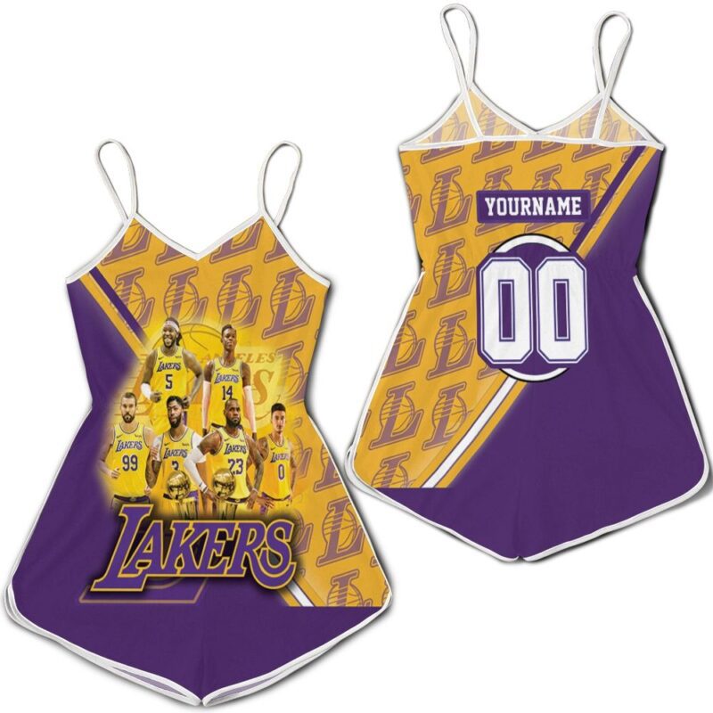 Los Angeles Lakers Nba Western Conference Logo Romper RJ02377