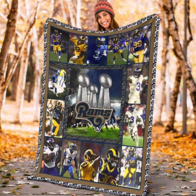 Los Angeles Players Rams Fleece Blanket American Football Car Accessories Custom For Fans 3