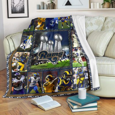 Los Angeles Players Rams Fleece Blanket American Football Car Accessories Custom For Fans