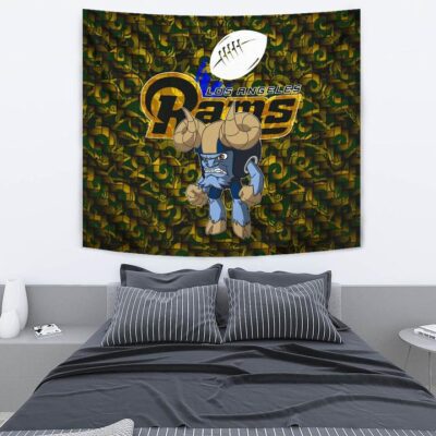 Los Angeles Rams American Football Angry Rusher LA Rampage Patterns Tapestry Wall Hanging 2