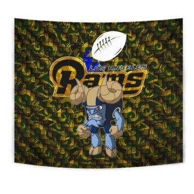 Los Angeles Rams American Football Angry Rusher LA Rampage Patterns Tapestry Wall Hanging