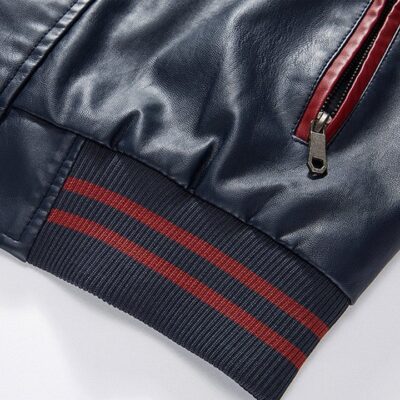 Los Angeles Rams NFL Super Bowl LVI Champions Fanatics Logo Black Gift For Rams Fans Leather Bomber Jacket LBJ0001 5