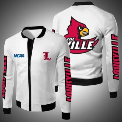 Louisville Cardinals Ncaa Fleece Bomber Jacket BJ01122
