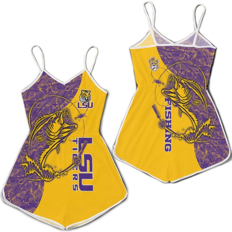 Lsu Tigers Ncaa For Tigers Fan Fishing Lover 3d Romper RJ04210