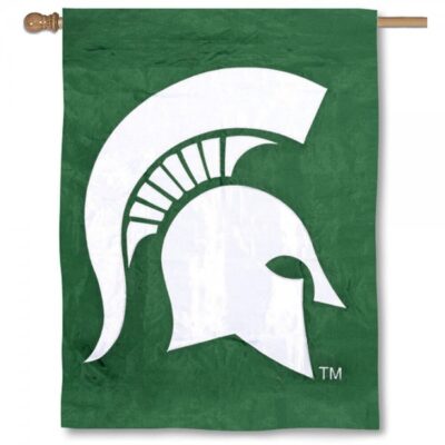MSU Spartans Embroidered House Flag H0193