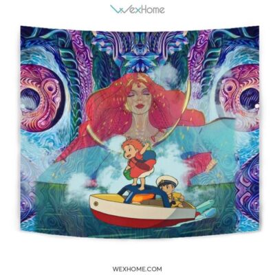 Magical Ponyo Wall Anime Tapestry 1 Magical Ponyo Wall Anime Tapestry 1