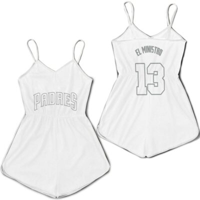Manny Machado El Ministro San Diego Padres Player White 2019 Jersey Inspired Style Romper RJ05014