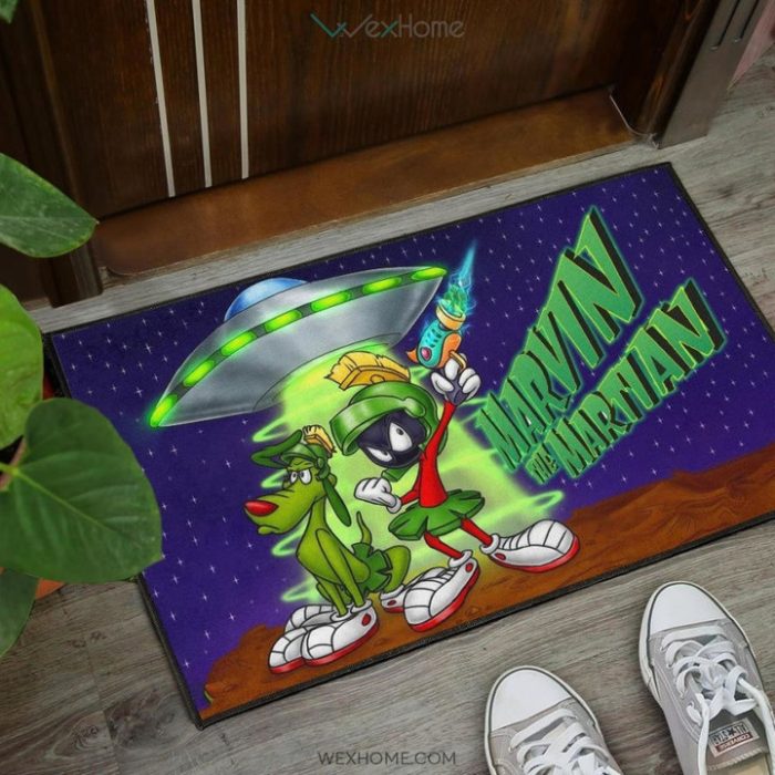 Marvin The Martian DoorMat Looney Tunes Cartoon Door Mat Welcome Mat ...