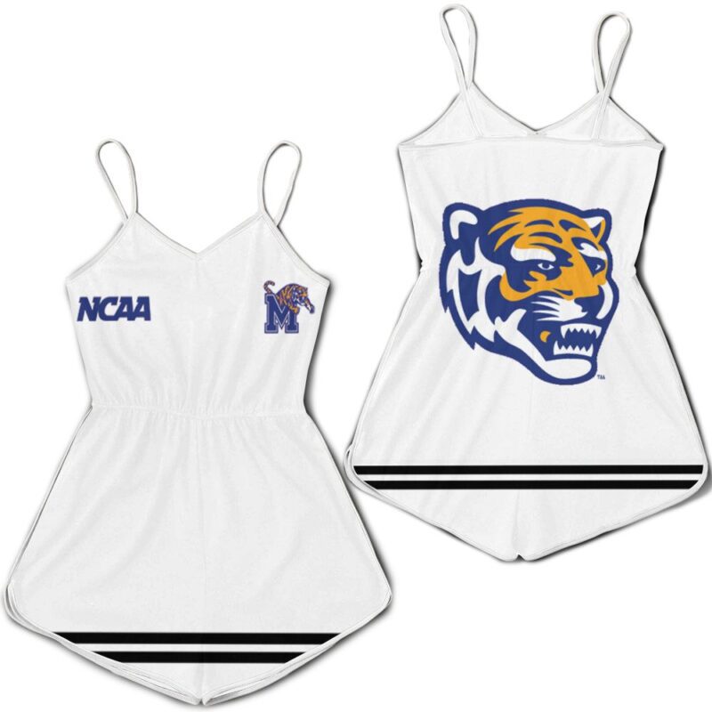 Memphis Tigers Ncaa Classic White With Mascot Logo Gift For Memphis Tigers Fans Romper Jumpsuit RJ01649