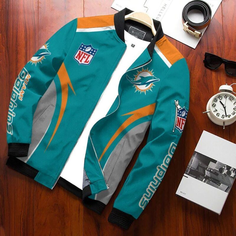 Miami Dolphins Bomber Jacket 131 Hkt0906 Sport Hot Trending Hot Choice Design Beautiful BJ01713