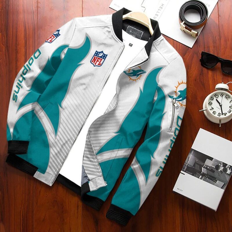 Miami Dolphins Bomber Jacket 616 Hkt0906 Sport Hot Trending Hot Choice Design Beautiful BJ01593