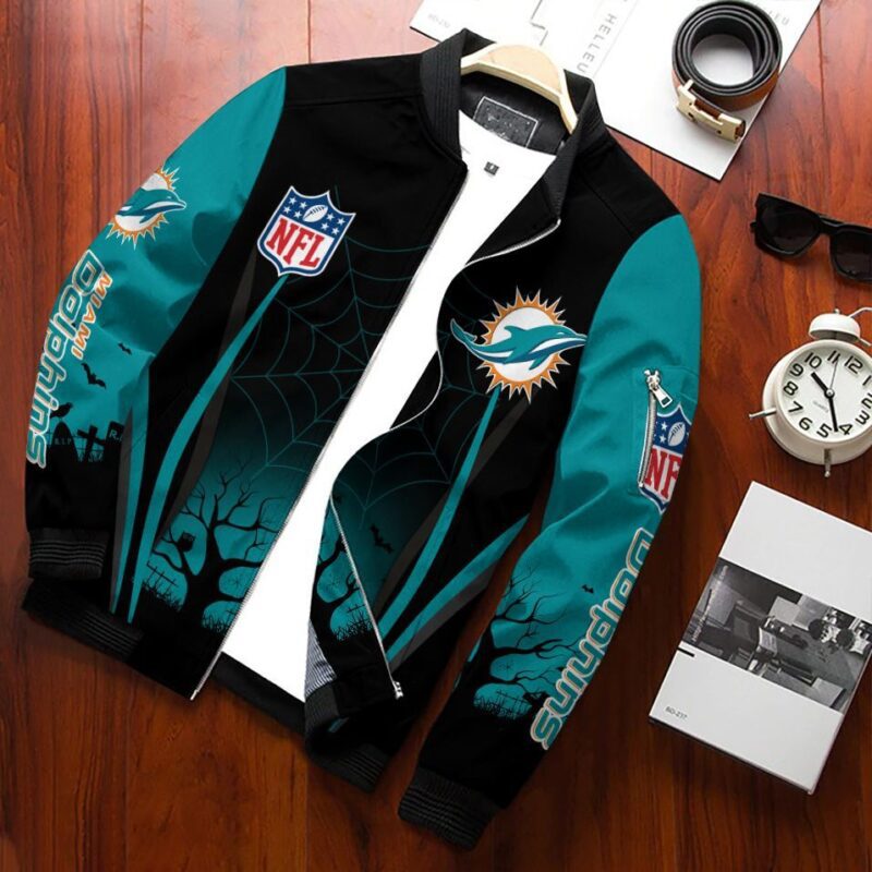 Miami Dolphins Halloween Bomber Jacket 633 Sport Hot Trending Hot Choice Design Beautiful BJ02094