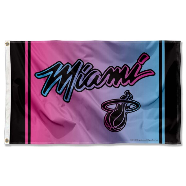 Miami Heat City Edition Logo 3x5ft Wall Flag Banner Flag Outdoor Flag