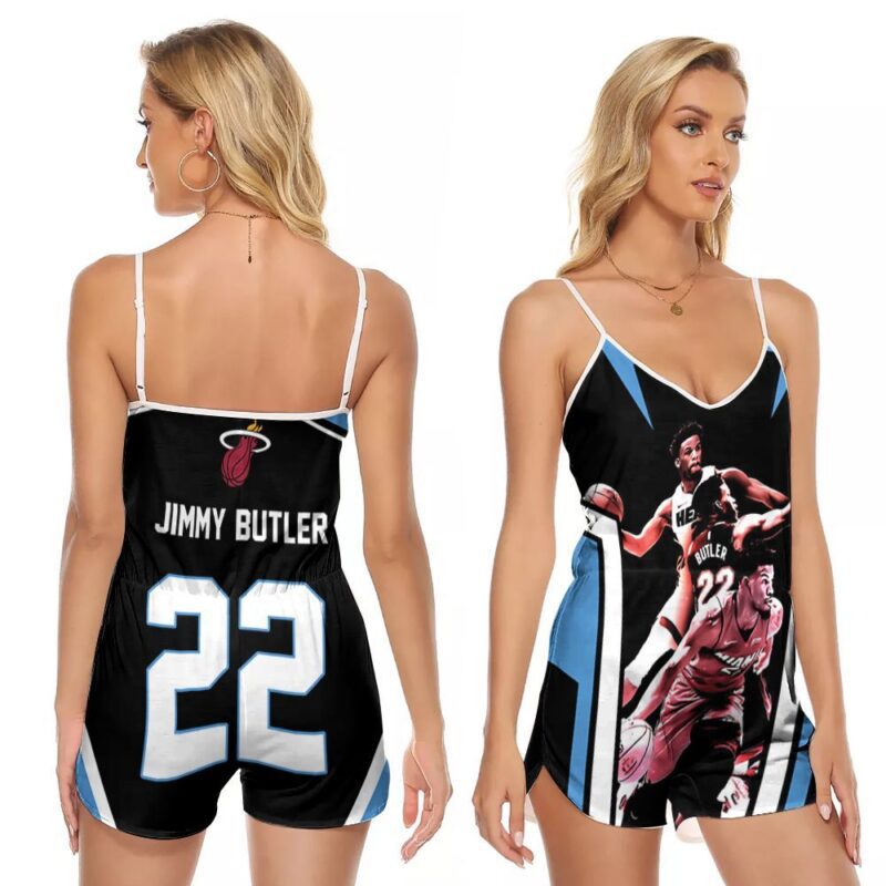 Miami Heat Jimmy Butler 22 NBA Great Player Basketball Team Logo Signed Gift For Miami Fans V-neck Romper Jumpsuit RJ01143