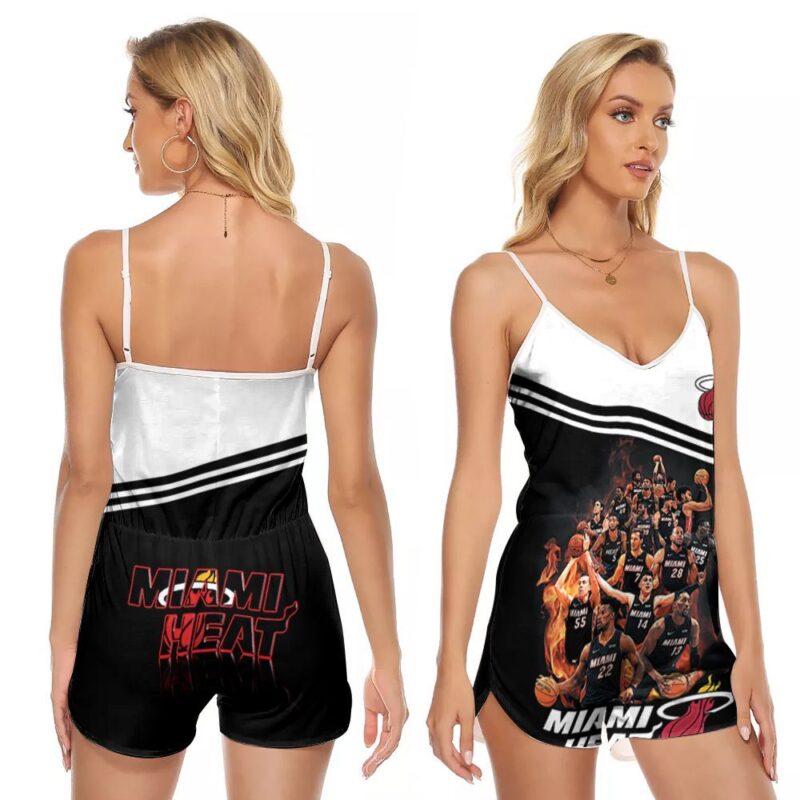 Miami Heat Legends All Times Legendary Retro City NBA Basketball Gift For Miami Fans V-neck Romper Jumpsuit RJ01092