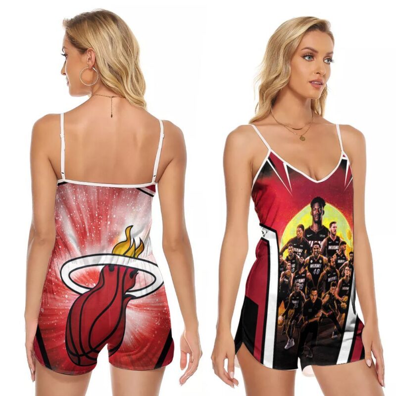 Miami Heat Legends All Times Retro City NBA Basketball Gift For Miami Fans V-neck Romper Jumpsuit RJ01404