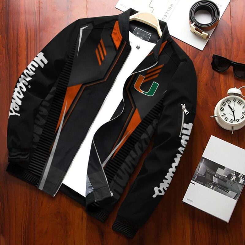 Miami Hurricanes Bomber Jacket 691 Sport Hot Trending Hot Choice Design Beautiful BJ01751