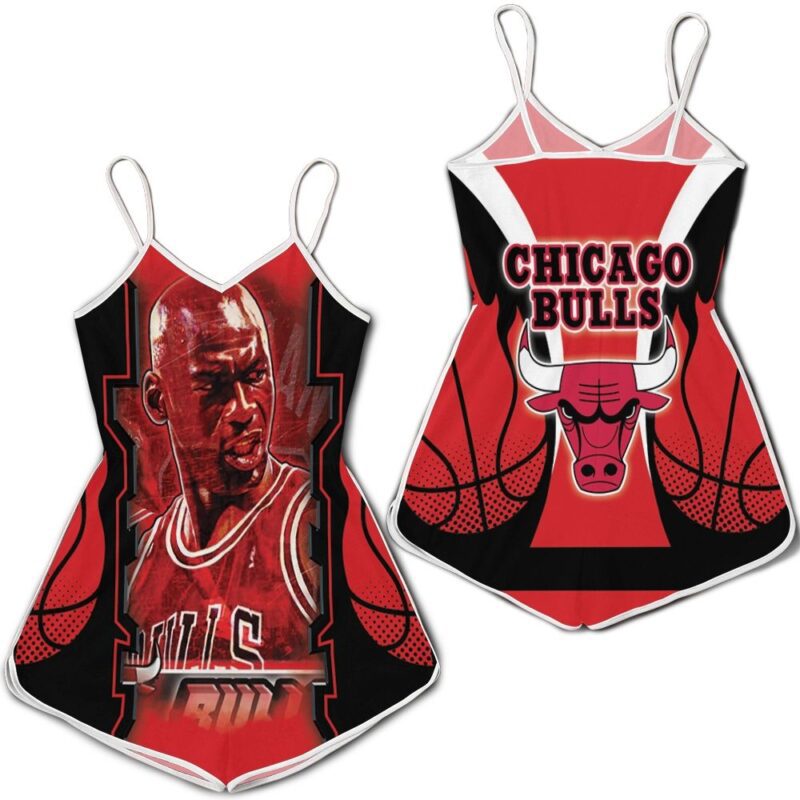 Michael Jordan Chicago Bulls 23 Fireball Romper RJ04780