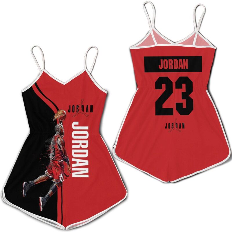 Michael jordan 23 chicago bull jump shot logo Romper RJ04188