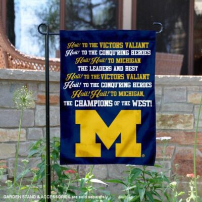 Michigan Wolverines The Victors Fight Song Garden Flag GF00696