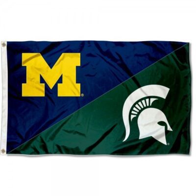 Michigan vs Michigan State House Divided 3x5ft Wall Flag Banner Flag Outdoor Flag BF329