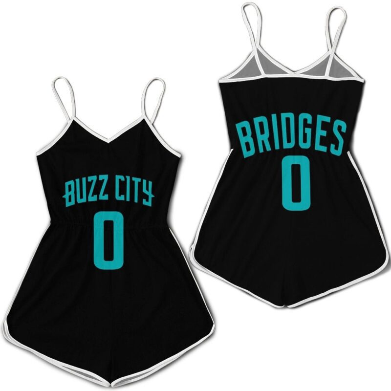 Miles Bridges Charlotte Hornets Jordan Brand City Edition Black Jersey Romper RJ01688