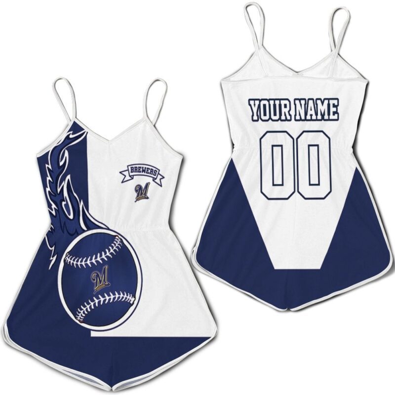 Milwaukee Brewers 3D Personalized Romper RJ02800