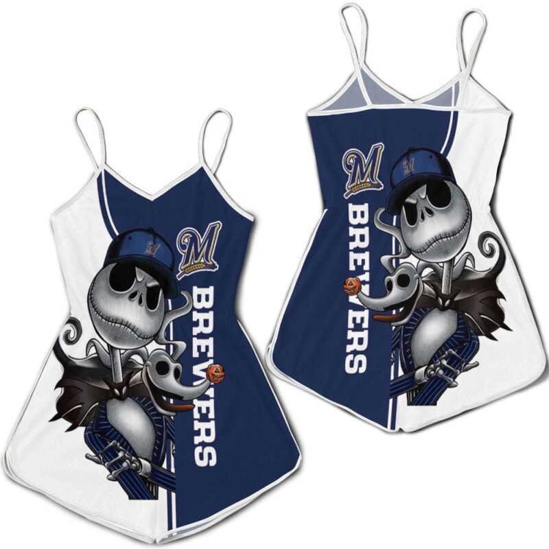 Milwaukee Brewers Jack Skellington And Zero Romper RJ03292