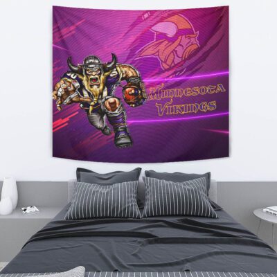 Minnesota Vikings American Football Team Tapestry Giant Viking Holding Rugby Running Pink Purple Tapestry Wall Hanging 2 Minnesota Vikings American Football Team Tapestry Giant Viking Holding Rugby Running Pink Purple Tapestry Wall Hanging 2