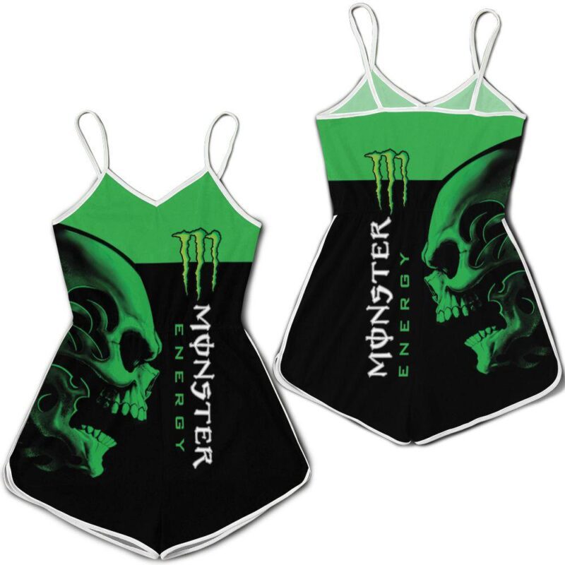 Monster Energy Drink Logo With Skull 3d Romper RJ03974