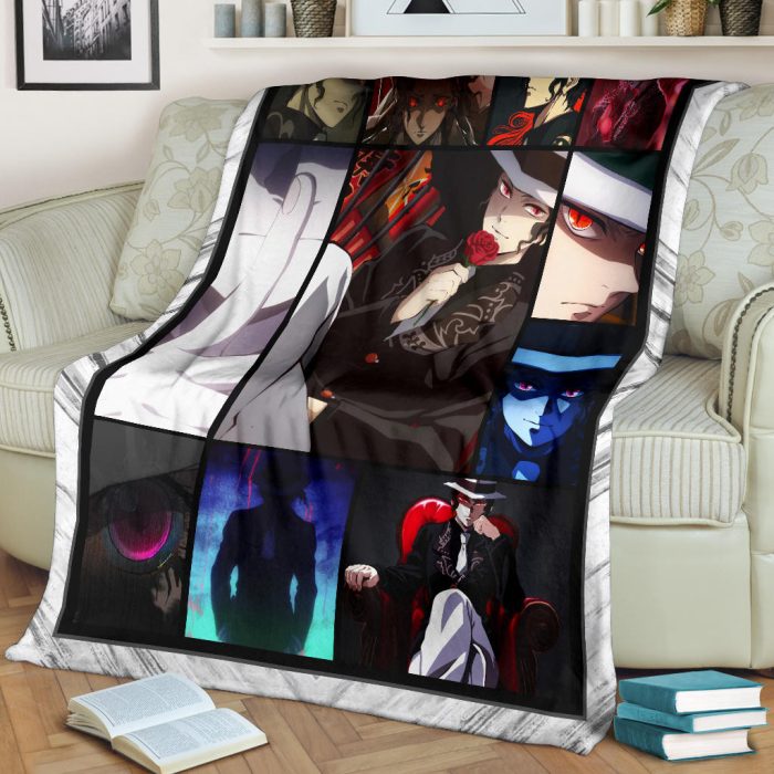 Muzan Kibutsuji Demon Slayer Fleece Blanket Anime Home Decor Custom For ...