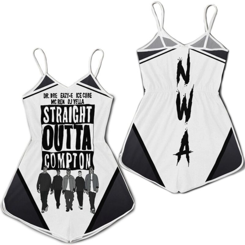 N.W.A Straight Outta Compton Black And White Romper RJ03548
