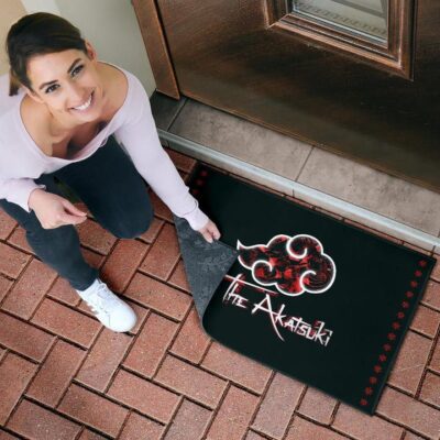 Naruto Anime Door Mat Akatsuki Members In Red Cloud Sharingan Patterns Door Mat Welcome Mat 4