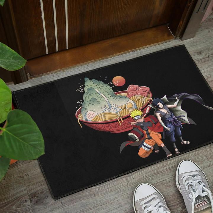 Naruto Anime Door Mat – Naruto Sage Mode With Sasuke Take Off Cloak ...