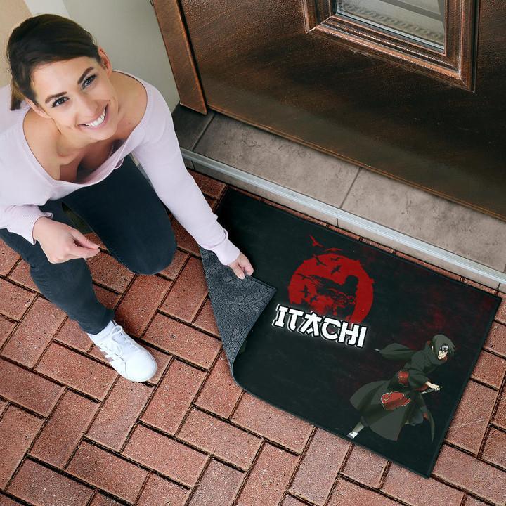 Naruto Anime Itachi Uchiha Crow Fading Silhouette Door Mat Welcome Mat