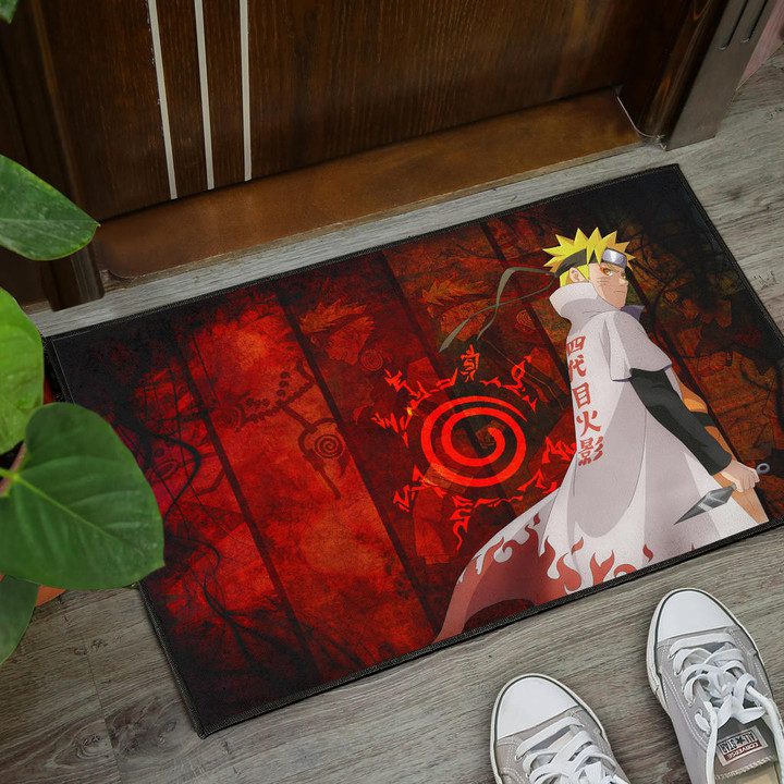 Naruto Anime Naruto Hokage Battle Moments Background Door Mat Welcome ...