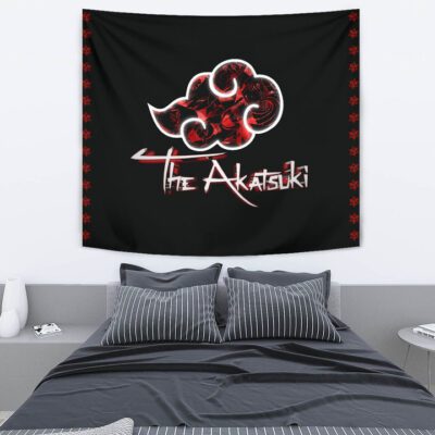 Naruto Anime Tapestry - Akatsuki Members In Red Cloud Sharingan Patterns Tapestry Wall Hanging 2 Naruto Anime Tapestry Akatsuki Members In Red Cloud Sharingan Patterns Tapestry Wall Hanging 2