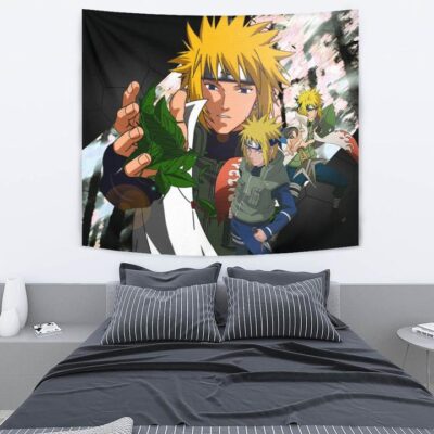 Naruto Anime Tapestry - Minato Konoha Hokage Kunai Fighting Tapestry Wall Hanging 2 Naruto Anime Tapestry Minato Konoha Hokage Kunai Fighting Tapestry Wall Hanging 2