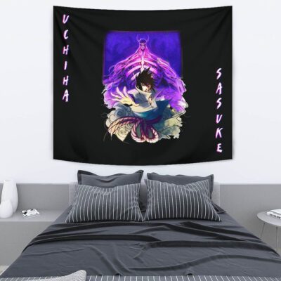 Naruto Anime Tapestry - Uchiha Sasuke Shraingan Power Purple Susano Tapestry Wall Hanging 2 Naruto Anime Tapestry Uchiha Sasuke Shraingan Power Purple Susano Tapestry Wall Hanging 2